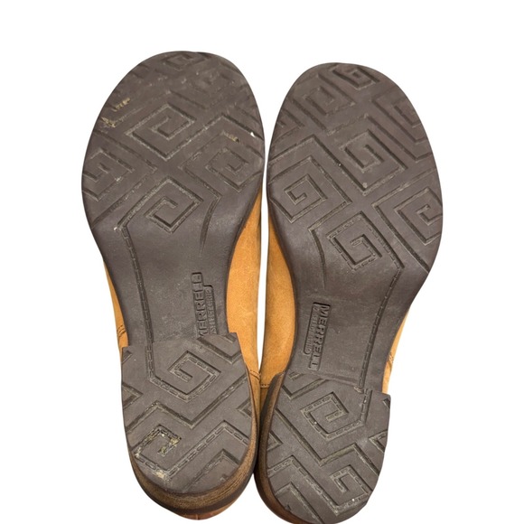 Merrell Womens J001724 Tan Leather Ankle Boots Side Zip Buckle Booties Size 7 - Picture 5 of 9